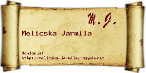 Melicska Jarmila névjegykártya